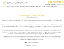 Tablet Screenshot of berkeleycentrehealth.co.uk
